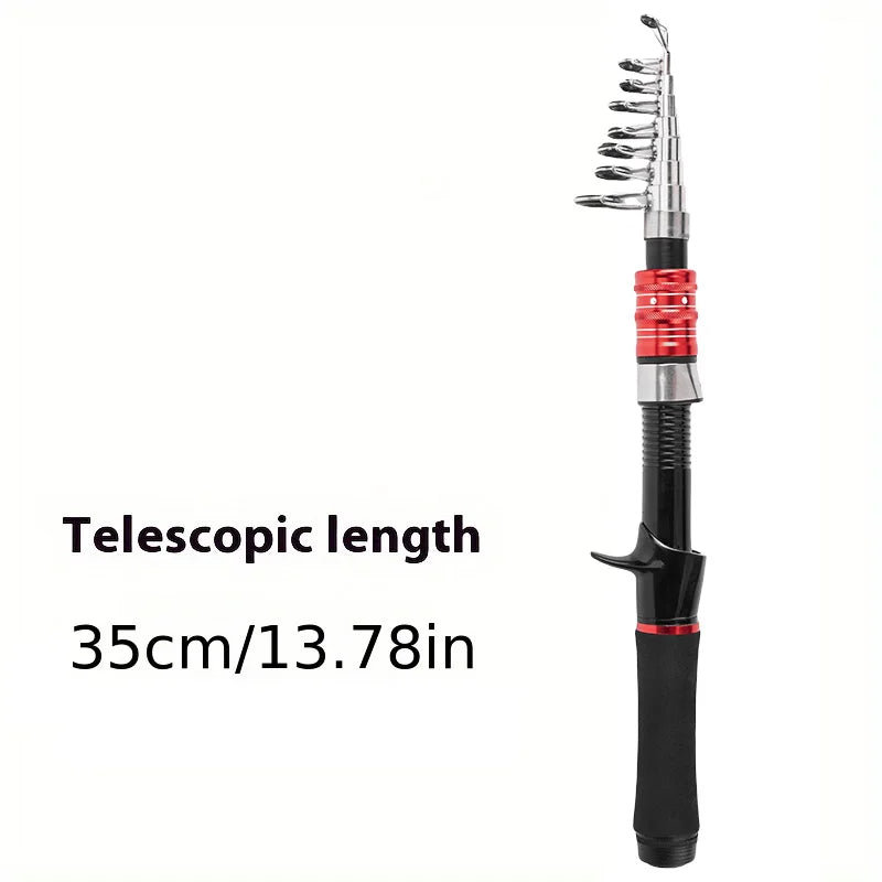 2.1M Fishing Rod Reel Combo Kit - Rod & Reel Combos with Adjustable Fishing Pole, Spinning Reel, Fishing Line, Artificial Bioni