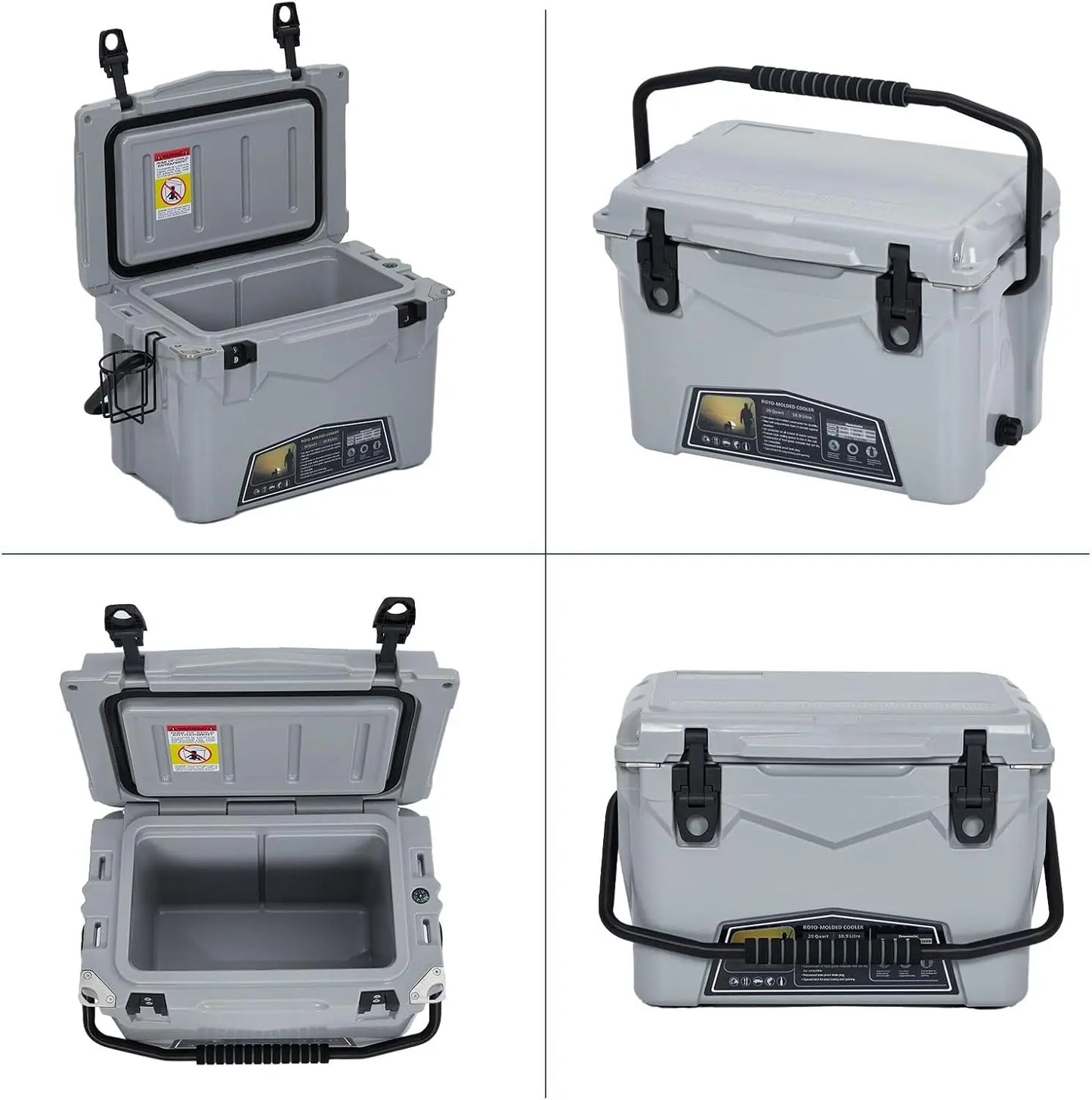 Portable Ice Chest with Cup Holder