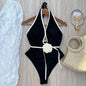 Halter Floral One Piece Swimsuit