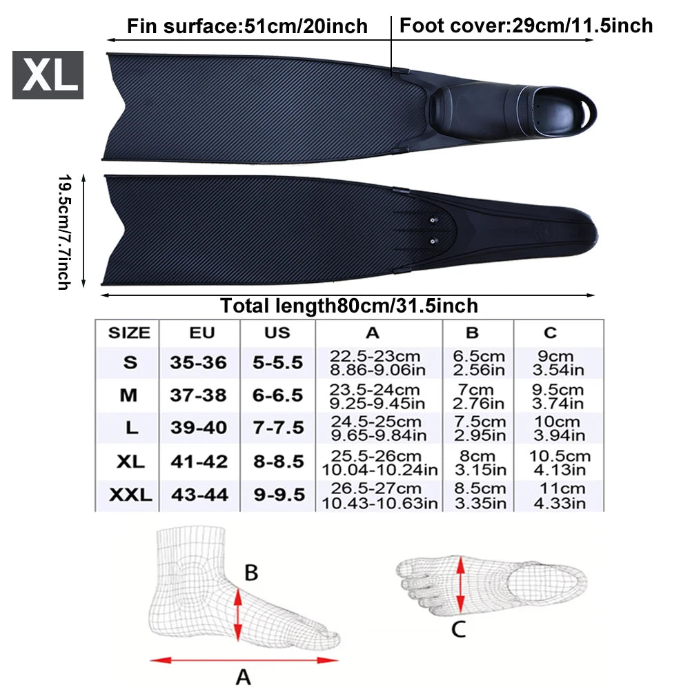 Long Blade Diving Fins