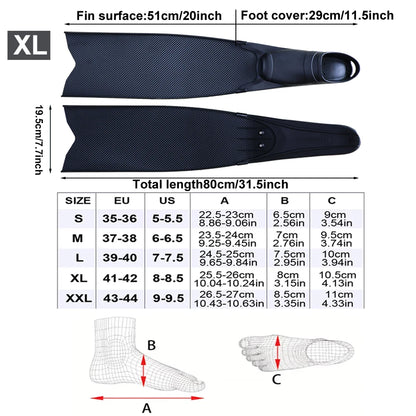 Long Blade Diving Fins