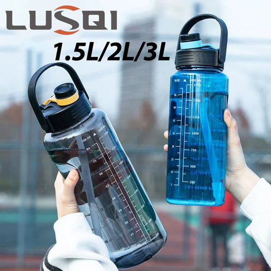 Sports Water Bottle w/Straw